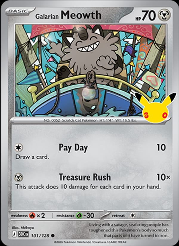 Galarian Meowth #101 — 30th Celebration