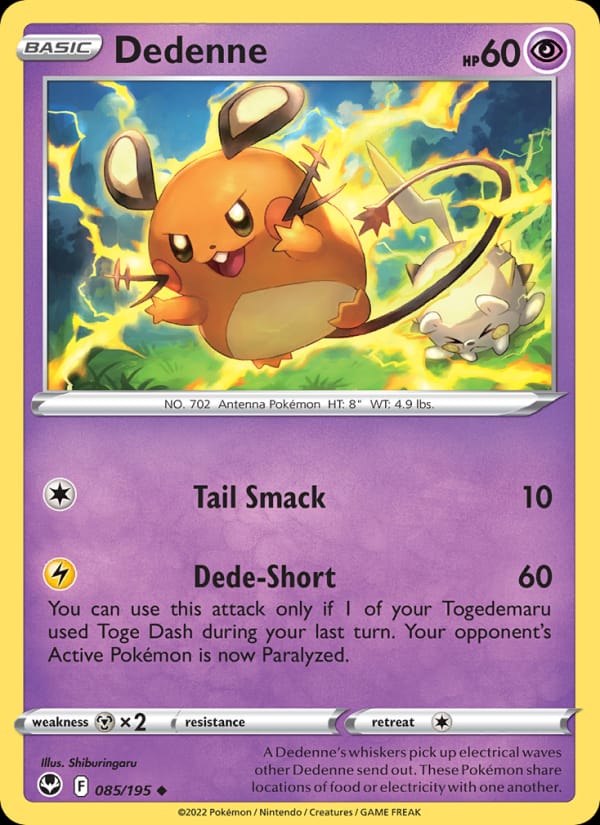 Dedenne #085 — Silver Tempest