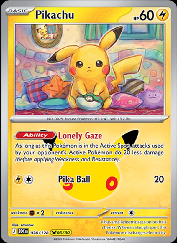 Pikachu #028 — 30th Celebration