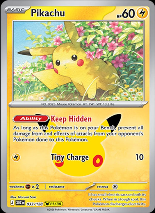 Pikachu #033 — 30th Celebration