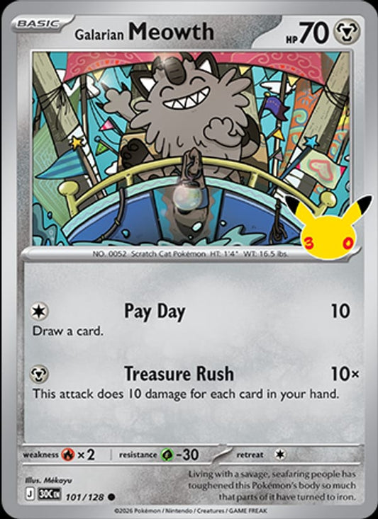 Galarian Meowth #101 — 30th Celebration