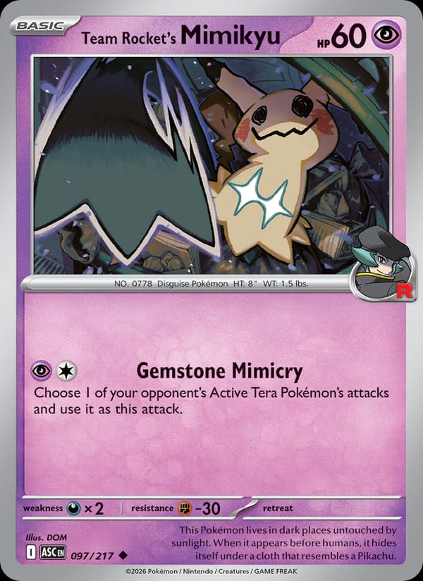 Team Rocket's Mimikyu #097 — Ascended Heroes