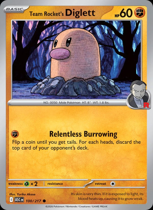 Team Rocket's Diglett #100 — Ascended Heroes