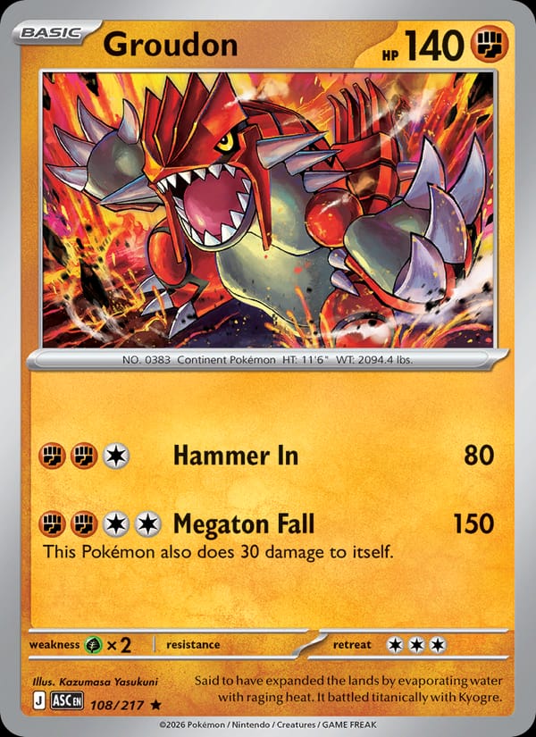 Groudon #108 — Ascended Heroes
