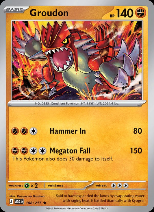 Groudon #108 — Ascended Heroes