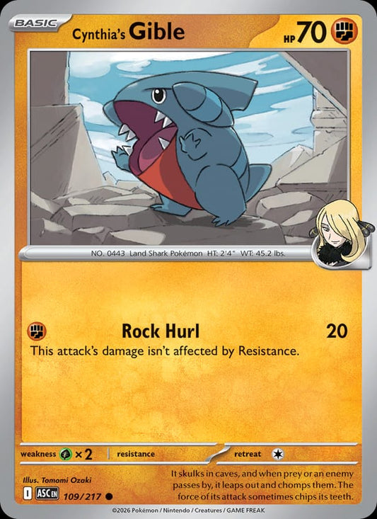 Cynthia's Gible #109 — Ascended Heroes