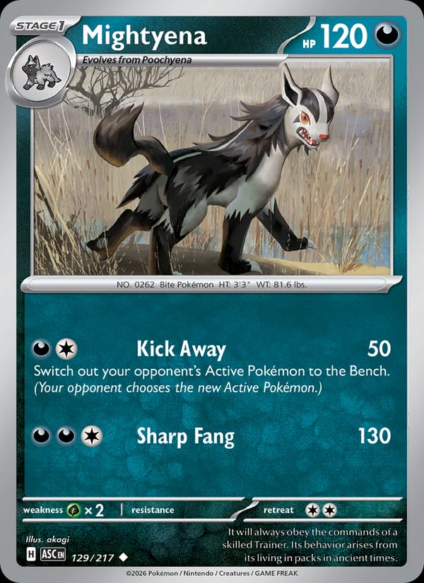 Mightyena #129 — Ascended Heroes