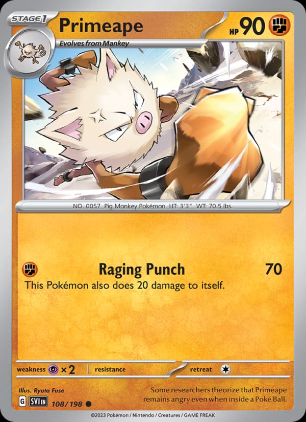 Primeape #108 — Scarlet & Violet