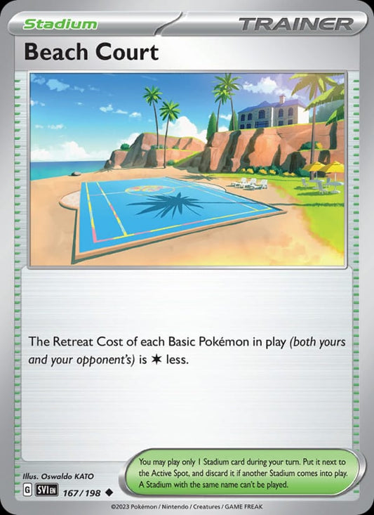 Beach Court #167 — Scarlet & Violet