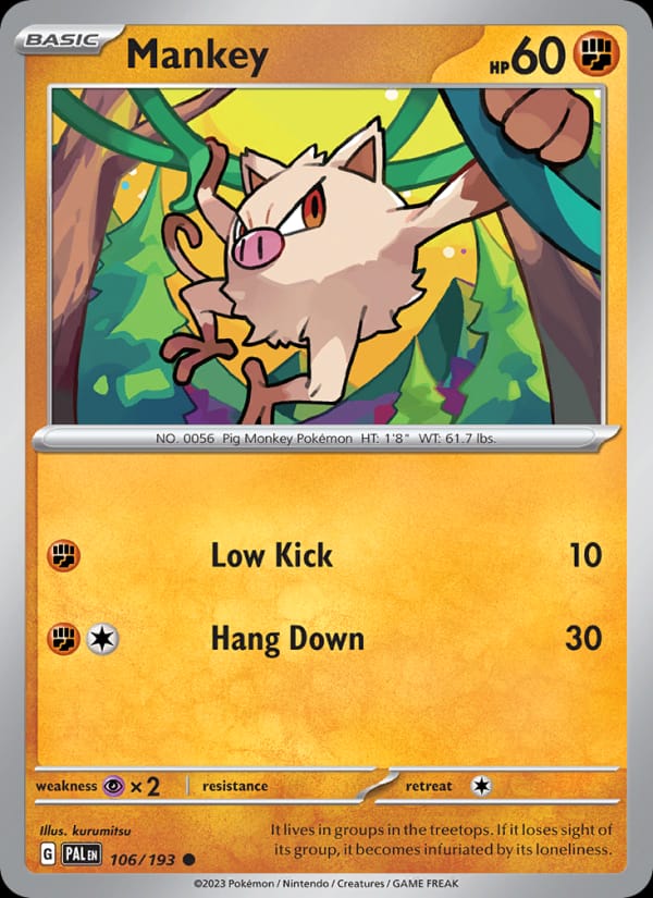 Mankey #106 — Paldea Evolved