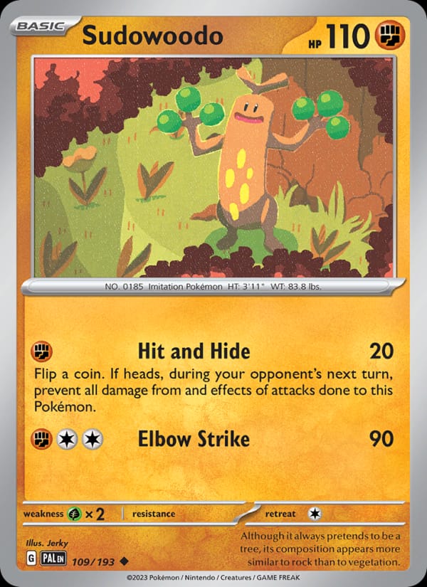 Sudowoodo #109 — Paldea Evolved