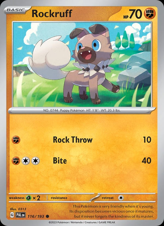 Rockruff #116 — Paldea Evolved