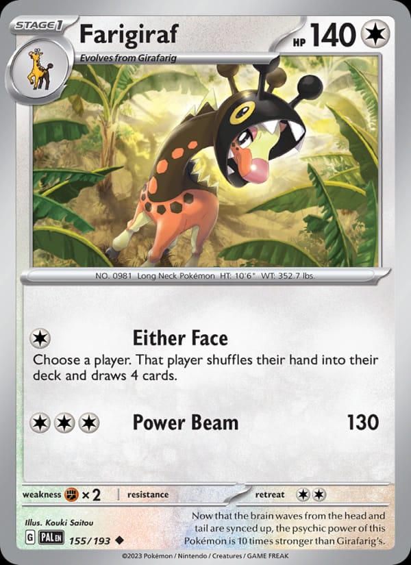 Farigiraf #155 — Paldea Evolved