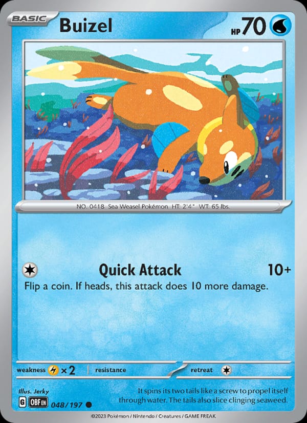 Buizel #048 — Obsidian Flames