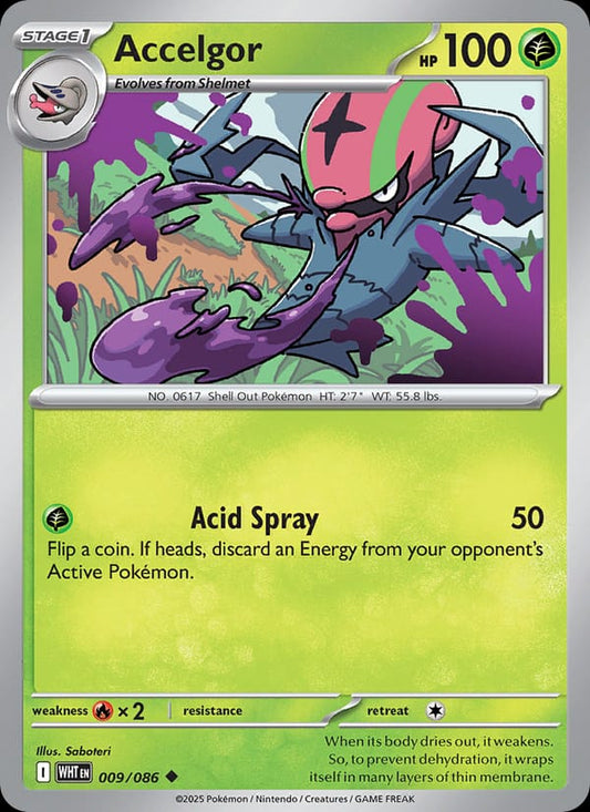 Accelgor #009 — White Flare