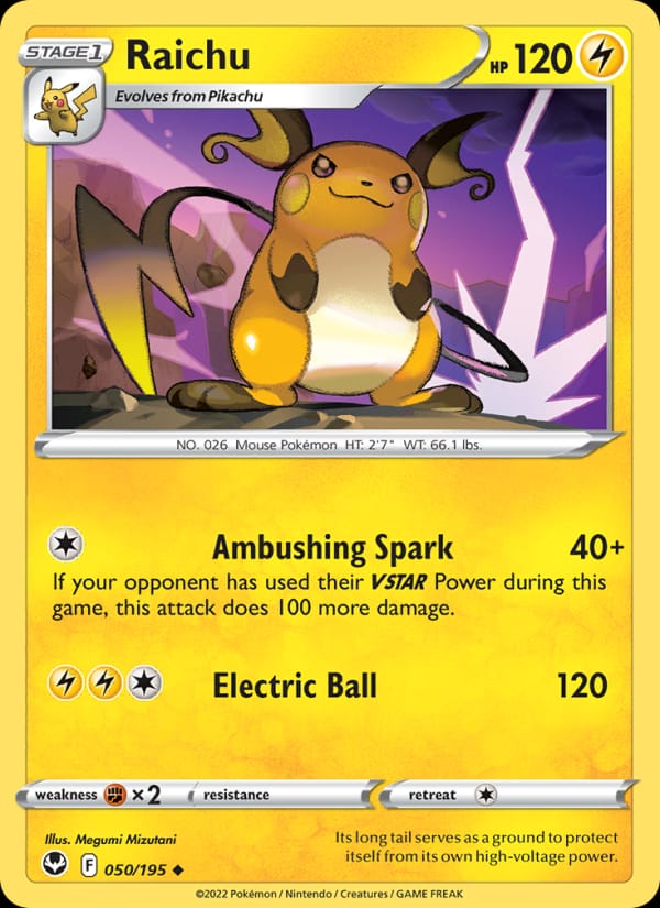 Raichu #050 — Silver Tempest